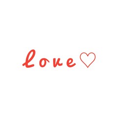 ''Love'' Word Lettering Illustration