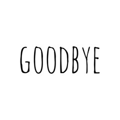 ''Goodbye'' Word Lettering Illustration