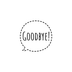''Goodbye'' Word Lettering Illustration
