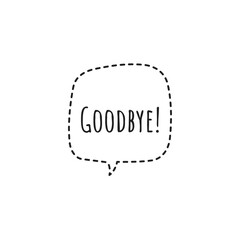 ''Goodbye'' Word Lettering Illustration