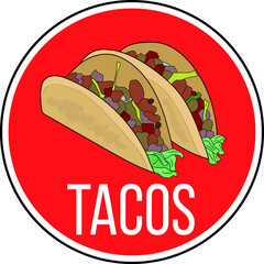 The design of two delicious Tacos