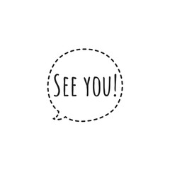 ''See you soon'' Word Lettering Illustration
