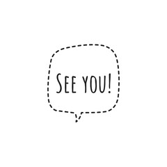 ''See you soon'' Word Lettering Illustration