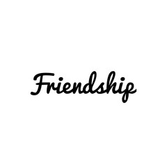 ''Friendship'' Word Lettering Illustration