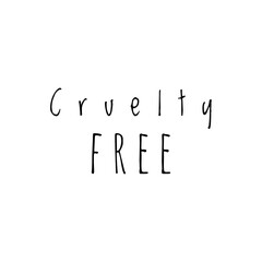 ''Cruelty free'' Word Lettering Illustration
