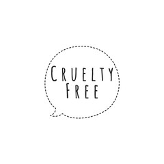 ''Cruelty free'' Word Lettering Illustration