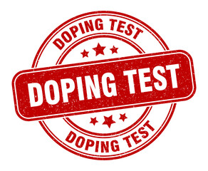 doping test stamp. doping test label. round grunge sign
