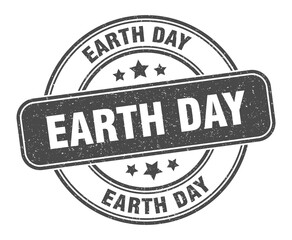 earth day stamp. earth day label. round grunge sign