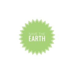''Save the earth'' Word Lettering Illustration
