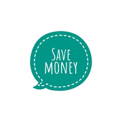 ''Save'' Icon Word Lettering Illustration