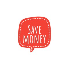 ''Save'' Icon Word Lettering Illustration