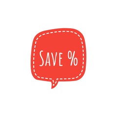 ''Save'' Icon Word Lettering Illustration