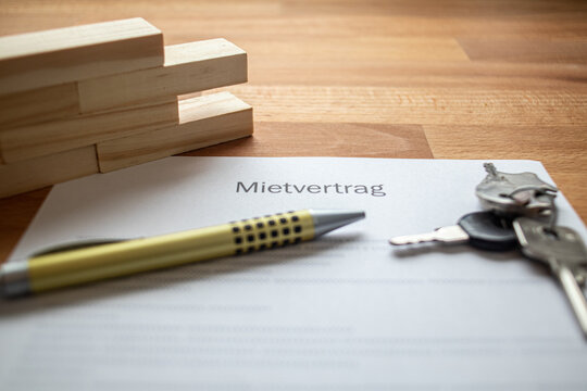 rental contract on a table