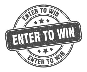 enter to win stamp. enter to win label. round grunge sign