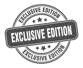 exclusive edition stamp. exclusive edition label. round grunge sign