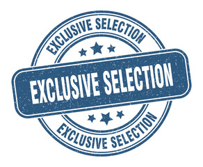 exclusive selection stamp. exclusive selection label. round grunge sign
