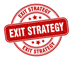 exit strategy stamp. exit strategy label. round grunge sign