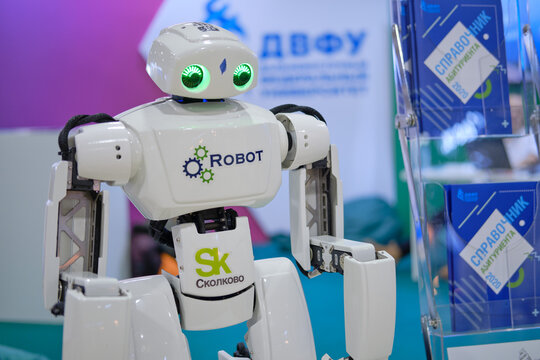SKOLKOVO robot from FEFU (far Eastern University) at the exhibition Days of the Far East - Moscow, Russia, 12 13 2019