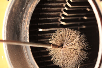Oil heating, combustion chamber