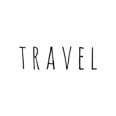 ''Travel'' Word Lettering Design