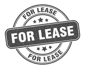for lease stamp. for lease label. round grunge sign