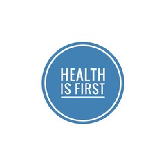 ''Health is first'' Health Care Lettering Illustration Design