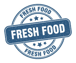 fresh food stamp. fresh food label. round grunge sign