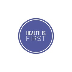 ''Health is first'' Health Care Lettering Illustration Design