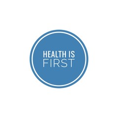 ''Health is first'' Health Care Lettering Illustration Design