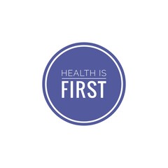 ''Health is first'' Health Care Lettering Illustration Design