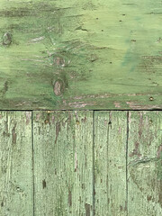 Background of wooden green boards