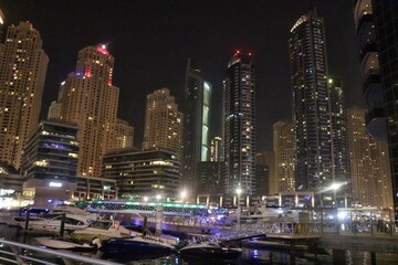 Fototapeta na wymiar The night side of Dubai