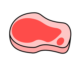 ステーキ(赤線)