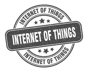 Fototapeta premium internet of things stamp. internet of things label. round grunge sign