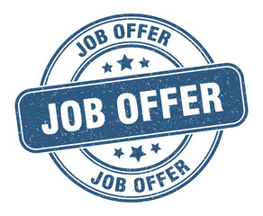 job offer stamp. job offer label. round grunge sign