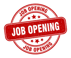 job opening stamp. job opening label. round grunge sign