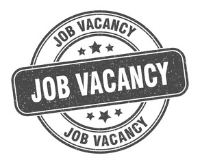 job vacancy stamp. job vacancy label. round grunge sign