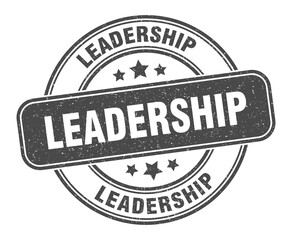 leadership stamp. leadership label. round grunge sign