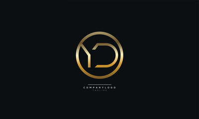 Letter YD Business Logo Design Alphabet Icon Vector Monogram