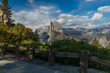 View from Glacier Point at Half Dome, Yosemite National Park, California, USA