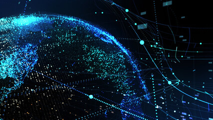 Digital earth with data grid