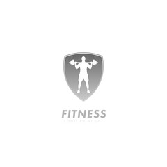 Fitness Gym Logo Design Template Flat Style Vector
