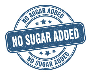 no sugar added stamp. no sugar added label. round grunge sign
