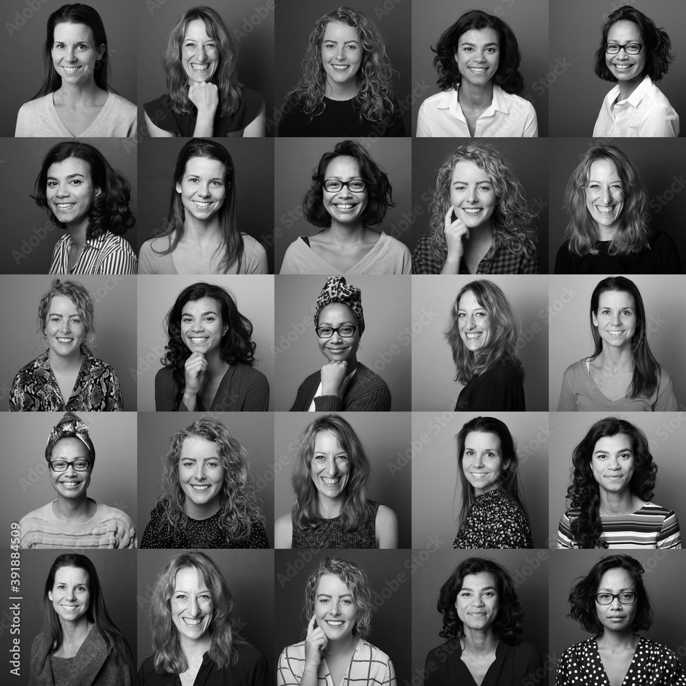 Wall mural group of beautiful strong women