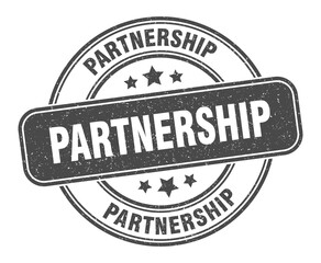 partnership stamp. partnership label. round grunge sign