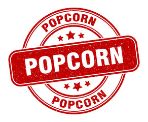 popcorn stamp. popcorn label. round grunge sign