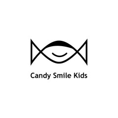 Candy Smile Kids Logo Vector Food