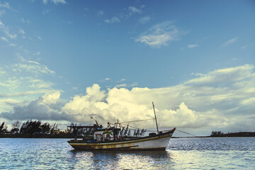 Obraz premium boat in river