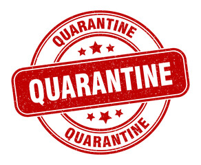 quarantine stamp. quarantine label. round grunge sign