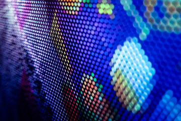 CloseUp LED blurred screen. LED soft focus background. abstract background ideal for design.